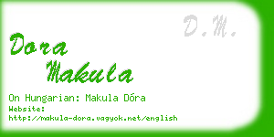 dora makula business card